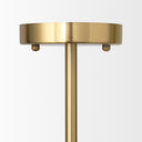 Cybill Brushed Brass w White Metal Shades 2-Light Chandelier - Default Title