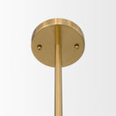 Cybill Brushed Brass w White Metal Shades 2-Light Chandelier - Default Title