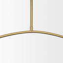 Cybill Brushed Brass w White Metal Shades 2-Light Chandelier - Default Title