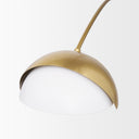 Cybill Brushed Brass w White Metal Shades 2-Light Chandelier - Default Title
