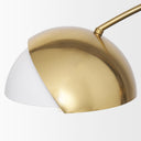 Cybill Brushed Brass w White Metal Shades 2-Light Chandelier - Default Title