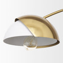 Cybill Brushed Brass w White Metal Shades 2-Light Chandelier - Default Title