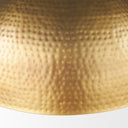 Karina 24 Round Brass-tone Hammered Metal Dome Pendant Light - Default Title