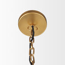 Karina 36 Round Brass-tone Hammered Metal Dome Pendant Light - Default Title