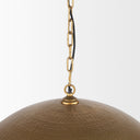 Karina 36 Round Brass-tone Hammered Metal Dome Pendant Light - Default Title