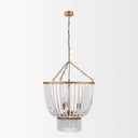 Rhone Gold Metal and Wood Beaded Chandelier - Default Title