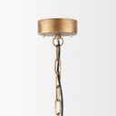 Rhone Gold Metal and Wood Beaded Chandelier - Default Title