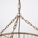 Rhone Gold Metal and Wood Beaded Chandelier - Default Title