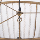 Rhone Gold Metal and Wood Beaded Chandelier - Default Title