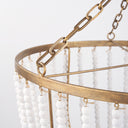 Rhone Gold Metal and Wood Beaded Chandelier - Default Title