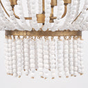 Rhone Gold Metal and Wood Beaded Chandelier - Default Title