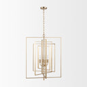 Colleen Antiqued Gold Metal 4-Light Chandelier - Default Title