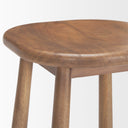 Ernest Medium Brown Wood Bar Stool - Default Title