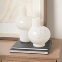 Heket Short White Glass Vase - Default Title