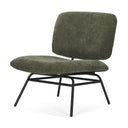 Nora Forest Green Fabric w Matte Black Metal Legs Accent Chair - Default Title