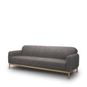 Hale Sofa W Medium Brown Wood and Gray Fabric - Default Title