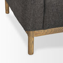Hale Sofa W Medium Brown Wood and Gray Fabric - Default Title