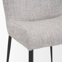 Hartt Dining Chair W Matte Black Metal Frame and Gray Fabric - Default Title