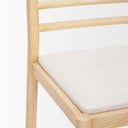Sam Counter Stool W Light Brown Wood Frame and Beige Upholstered Seat - Default Title