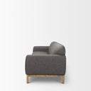 Hale Sofa W Medium Brown Wood and Gray Fabric - Default Title