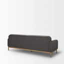 Hale Sofa W Medium Brown Wood and Gray Fabric - Default Title