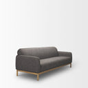 Hale Sofa W Medium Brown Wood and Gray Fabric - Default Title