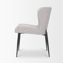 Hartt Dining Chair W Matte Black Metal Frame and Gray Fabric - Default Title