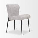 Hartt Dining Chair W Matte Black Metal Frame and Gray Fabric - Default Title