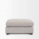 Halston Small Ottoman Light Gray Performance Fabric - Default Title