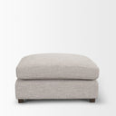 Halston Large Ottoman Light Gray Performance Fabric - Default Title