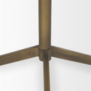 Serre Marble Top 3 Prong Gold Metal Base End Table - Default Title