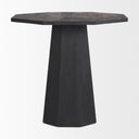Maxine Hexagonal Black Wood Foyer Table - Default Title