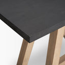 Rialto Two-Toned Black and Brown Wood Angular Leg Console Table - Default Title