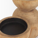Aleena Wooden Candle Holder Set of 2 - Default Title