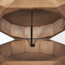 Arreto Hexagonal Hinged Solid Wood Top and Base Coffee Table - Default Title