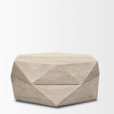 Arreto Hexagonal Hinged Solid Wood Top and Base Coffee Table - Default Title