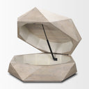 Arreto Hexagonal Hinged Solid Wood Top and Base Coffee Table - Default Title