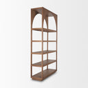 Bela Arched Shelving Unit Medium Brown Wood - Default Title