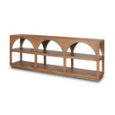Bela Large Medium Brown Wood Arched Console Table - Default Title