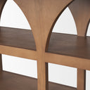 Bela Large Medium Brown Wood Arched Console Table - Default Title
