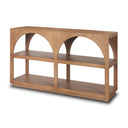 Bela Small Arched Console Table Medium Brown Wood - Default Title