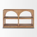 Bela Small Arched Console Table Medium Brown Wood - Default Title