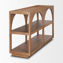 Bela Small Arched Console Table Medium Brown Wood - Default Title