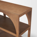 Bela Small Arched Console Table Medium Brown Wood - Default Title