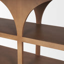 Bela Small Arched Console Table Medium Brown Wood - Default Title