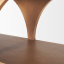 Bela Small Arched Console Table Medium Brown Wood - Default Title