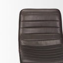 Meritt 37H Black Faux-Leather Seat W Black Metal Frame Stool - Default Title