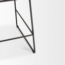 Meritt 37H Black Faux-Leather Seat W Black Metal Frame Stool - Default Title