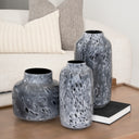 Masai Large Black Mottled Glass Vase - Default Title
