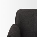 Brently Dining Chair w Gray Fabric Matte Black Metal Legs - Default Title